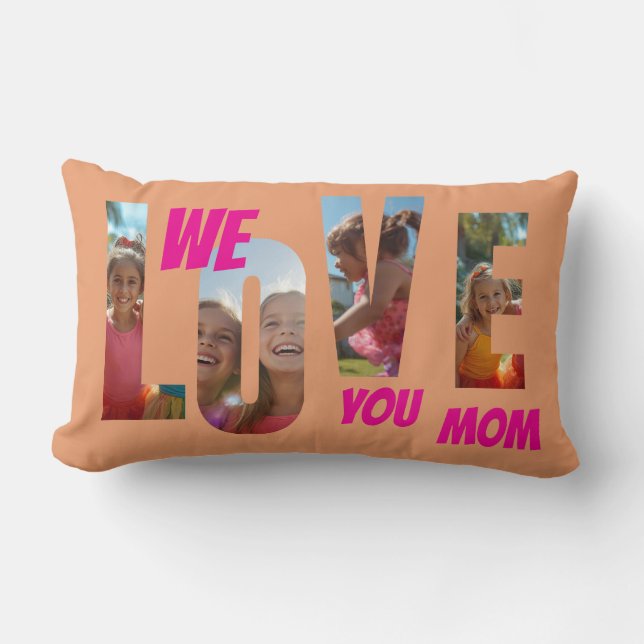 Almofada Lombar Feliz Dia das Mães Amor (Frente)