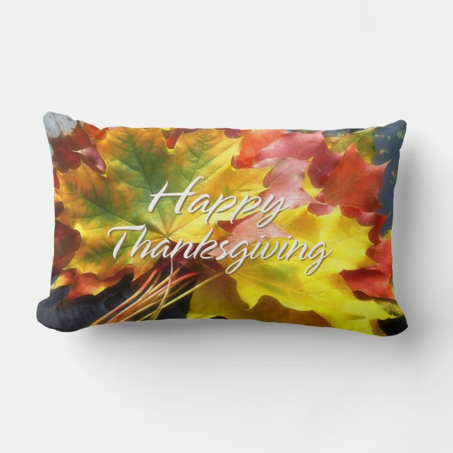 Almofada Lombar Feliz Dia de Ação de Graças 7 Travesseiros (Frente)