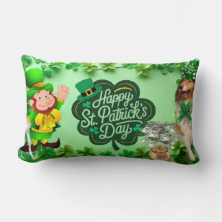 Almofada Lombar Feliz Dia de São Patrício com a nossa Helena