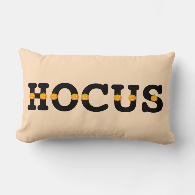 Almofada Lombar Feliz Halloween Orange Pumpkin (Frente)