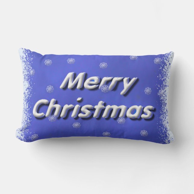 Almofada Lombar Feliz Natal 3D gelado (Frente)