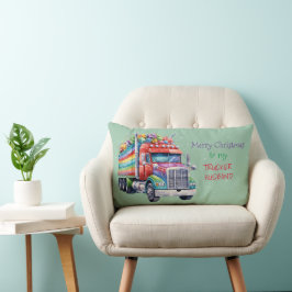 Almofada Lombar Feliz Natal para o meu GAY TRUCKER HUSBAND