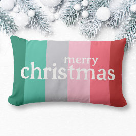 Almofada Lombar Feliz Natal vermelho e verde