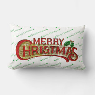 Almofada Lombar Feliz Travesseiro de Natal