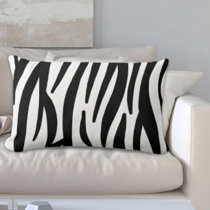 Almofada Lombar feminino chique estiloso preto branco estampa de z