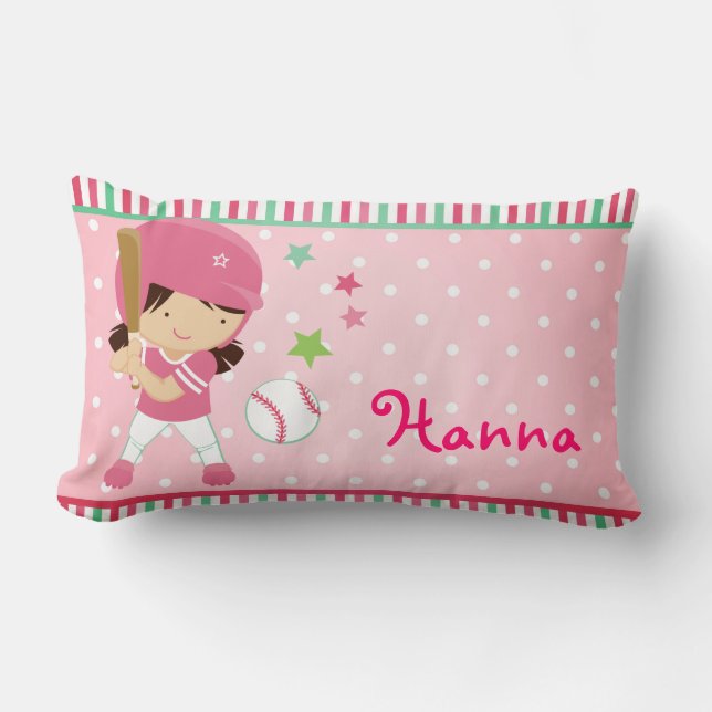 Almofada Lombar Feminino do softball personalizado (Frente)