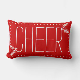 Almofada Lombar FesNatal Feliz Travesseiro Vermelho Branco de inve