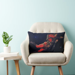 Almofada Lombar Ficção Científica Vintage Astronauta no Espaço Sid