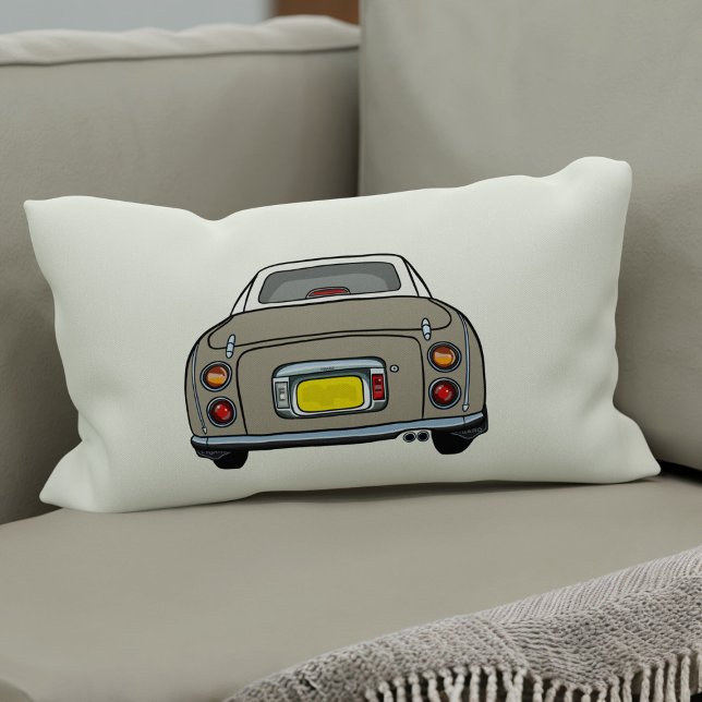 Almofada Lombar Figuras Topaz Mist Figaro Car Xadrez Silhouette (A fun topaz figgy lumbar pillow for your car or home. You can easily change the background colour)