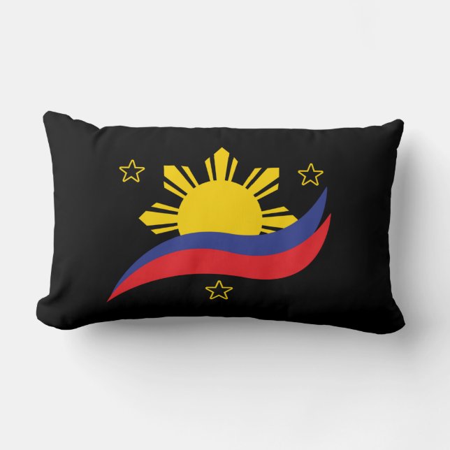 Almofada Lombar Filipinas: Filipino Pinoy Flag (Frente)