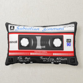 Almofada Lombar Fita Cassete Personalizada Mixtape Nascimento, Tra