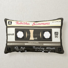 Almofada Lombar Fita Cassete Personalizada Mixtape Nascimento, Tra