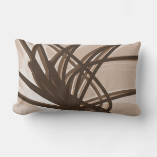 Almofada Lombar Fitas de Abstrato artístico bege e castanho