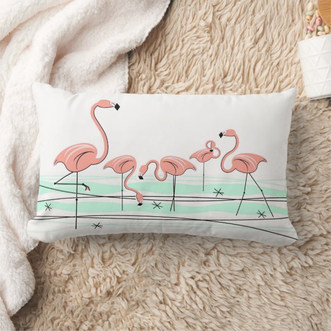 Almofada Lombar Flamingo Ocean Group listrado para trás (Cobertor)
