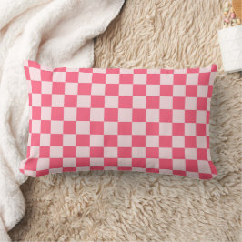 Almofada Lombar Flamingo sorbet checkerboard pattern