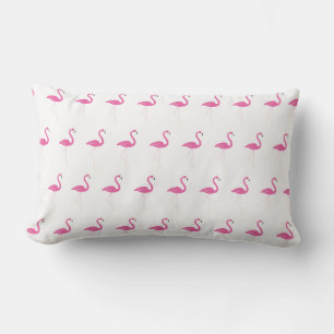 Almofada Lombar Flamingos Cor-de-Rosa Cons em Branco - Ao ar livre
