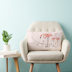 Almofada Lombar Flamingos cor-de-rosa Trio 3 lombar