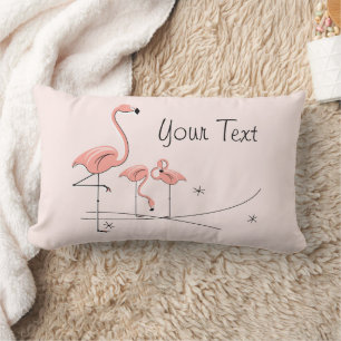 Almofada Lombar Flamingos cor de rosa Trio 4 lombar