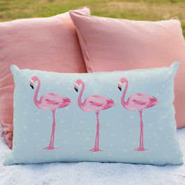 Almofada Lombar Flamingos Vermelhos Simples e Simples