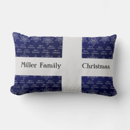 Almofada Lombar Floco de Neve Azul Branco