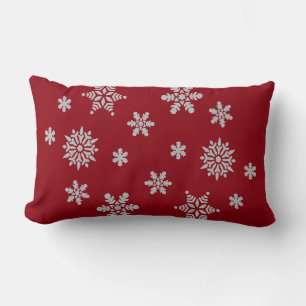 Almofada Lombar Floco de neve de Natal decorativo acredita no feri