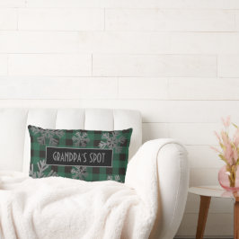 Almofada Lombar Flocos de neve brilhantes da Xadrez de Buffalo ver