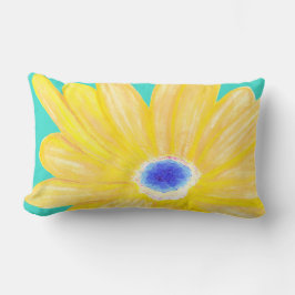 Almofada Lombar Flor Amarelo Quente Grande