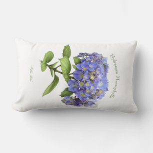 Almofada Lombar Flor azul do Hydrangea