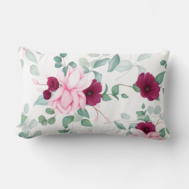 Almofada Lombar Flor chic elegante (Frente)