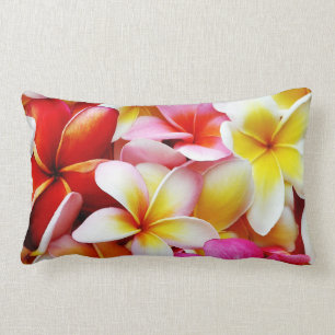 Almofada Lombar Flor de Havaí do Frangipani do Plumeria