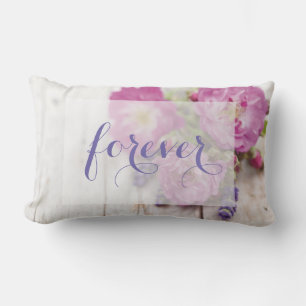 Almofada Lombar Flor de Verão de Rosa e Lavanda selvagem para semp