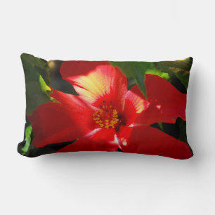 Almofada Lombar Flor Red Hibiscus à Luz do Sol