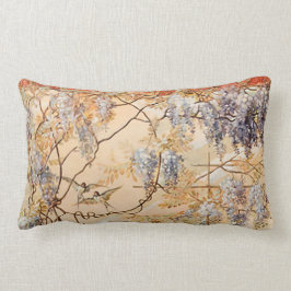 Almofada Lombar Floral com pássaros