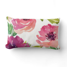 Floral de Aquarela, rosa e púrpura