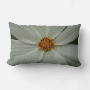 Almofada Lombar Floral de flor silvestre de verão do Cosmos Branc