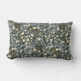 Almofada Lombar Floral pattern on  dusty blue-gray background
