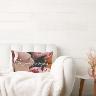 Almofada Lombar Floral Watercolor Botanical Pillow