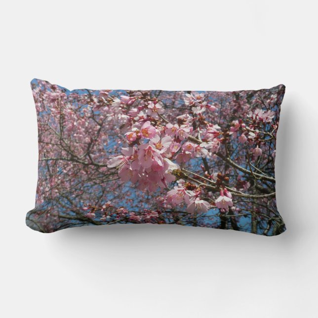 Almofada Lombar Flores de Cereja e Flores Rosa de Abelha (Frente)