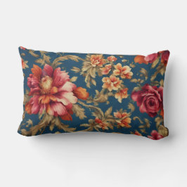 Almofada Lombar Flores de Grande Vintagem, Itália, refinadas