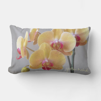 Almofada Lombar Flores de Orquídeas Amarelas