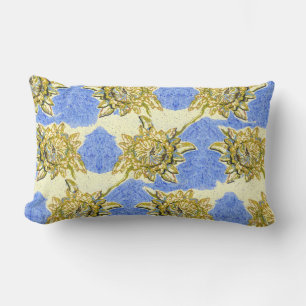Almofada Lombar Flores ouros por Alexandra Cook