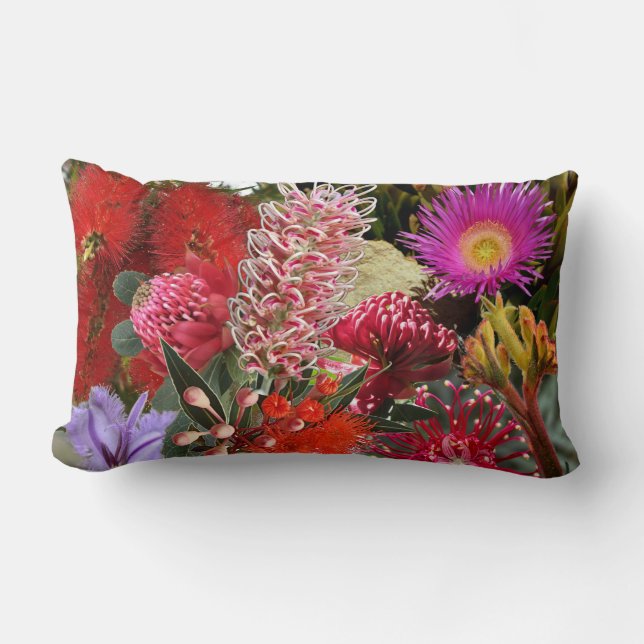 Almofada Lombar Flores Selvagens Australianas (Frente)