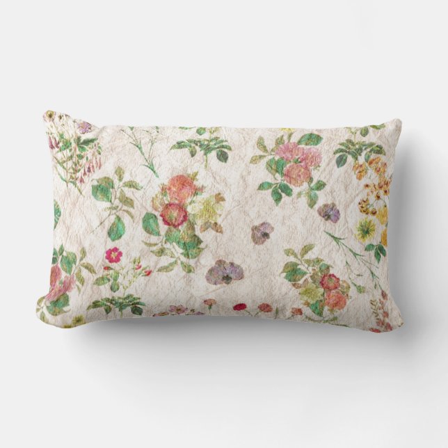 Almofada Lombar Flores Vintage (Frente)