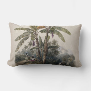 Almofada Lombar Floresta Antiga de Bananeiras Tropicais Bota Vin