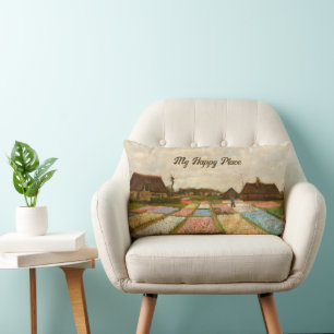 Almofada Lombar Flower Beds na Holanda por Vincent Van Gogh