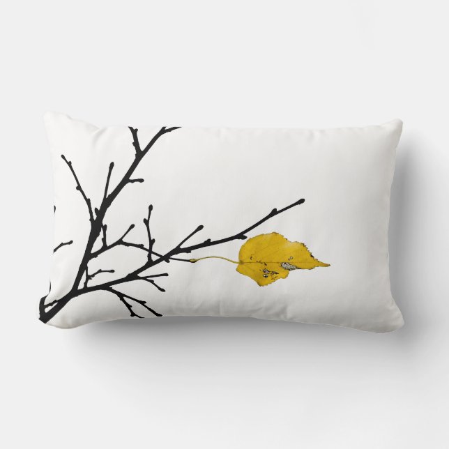 Almofada Lombar Folha de Limão amarela (Frente)