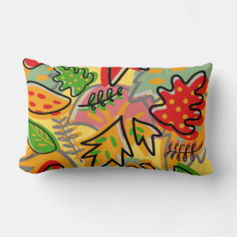 Almofada Lombar Folha decorativa colorida