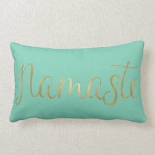 Almofada Lombar Folha Dourado Namaste