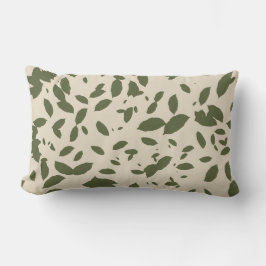 Almofada Lombar Folhas Caindo de Outono Verde Oliva