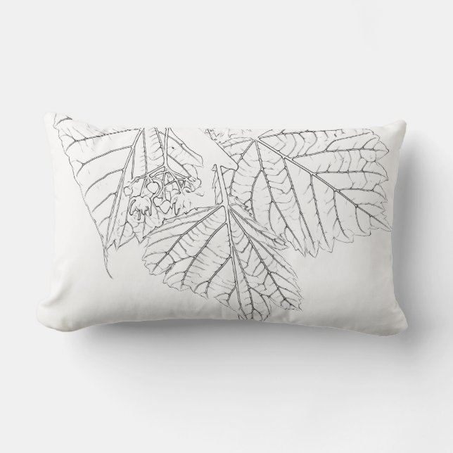 Almofada Lombar Folhas de madeira (Frente)